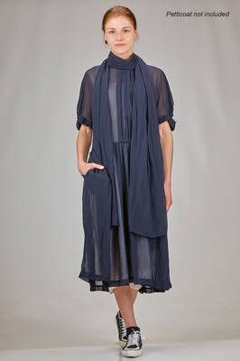 wide longuette dress in polyester Georgette  - 157