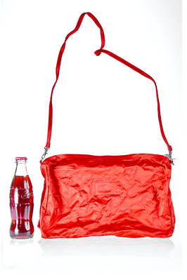 small horizontal case-like bag, in crinkled satin with a metal core  - 273