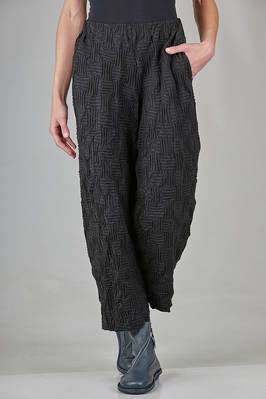wide ankle-length trousers in cotton and nylon  - 123