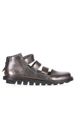 SKIP ankle boots, in soft metallic color cowhide and classic rounded rubber sole  - 383