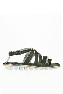 CRETE sandals in soft cowhide and classic rounded rubber sole  - 383