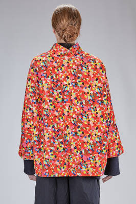 caban al fianco, ampio in velluto di cotone multicolor e in twill di seta multicolor - DANIELA GREGIS 