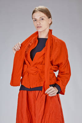 giacca/camicia al fianco in garza di lana lavata - DANIELA GREGIS 