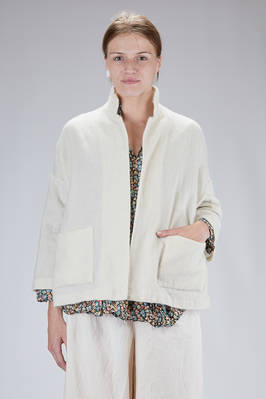 wide hip-length jacket in boiled cashmere gauze  - 195