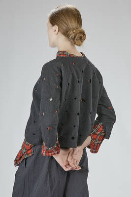 camicia al fianco, ampia, in maglia di lana bollita e traforata - DANIELA GREGIS 