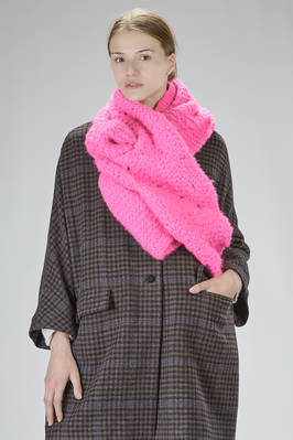 long and irregular shawl in alpaca knit worked with knitting needles  - 195