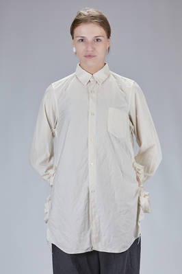 long and flared shirt in cotton-hand-washed polyester  - 157