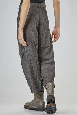 pantalone 5 tasche in tweed grinzato di lana vergine, viscosa e seta - FORME D' EXPRESSION 