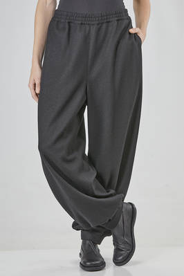 wide wool melton trousers with cupro lining  - 74