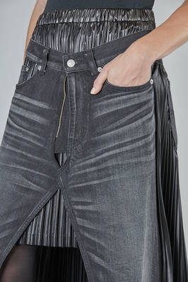 JUNYA WATANABE - 'sculpture' Skirt In Pleated Polyester Satin And