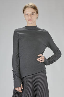 fitted and asymmetric angora, viscose, and polyamide jersey  - 163