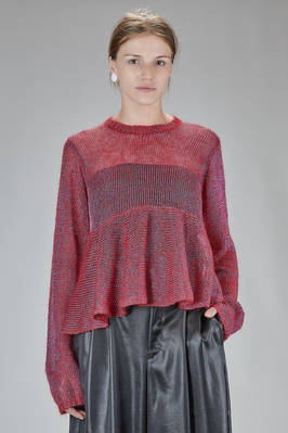 hip-length sweater in mesh knit of rayon, nylon, mohair, and wool  - 381