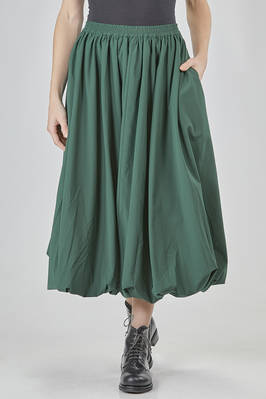 long and wide skirt in washed and doubled polyester canvas  - 390