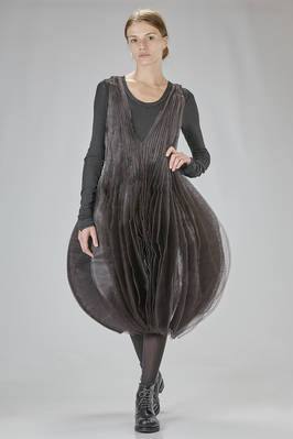 'Sculpture' origami tunic in dry polyester tulle  - 392