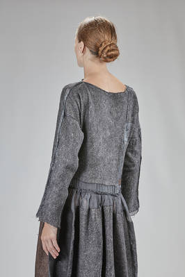 abito longuette, ampio, in nuno-feltro di lana merino, faggio e seta - AGOSTINA ZWILLING 