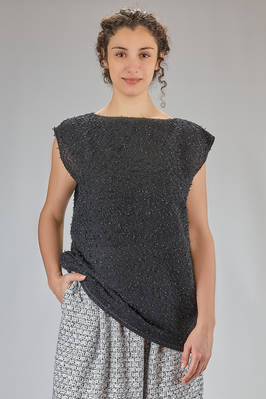 long and sleevesless tunic in sparkling tweed  - 74