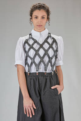 NOIR KEI NINOMIYA - Top With Upside Down Suspenders In Nylon And