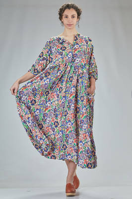 DANIELA GREGIS - Long Dress, With Sleeves, In Washed Cotton London