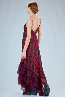 MARC LE BIHAN Long And Asymetric Evening Dress In Silk And Cotton Voile And Tulle Ivo Milan