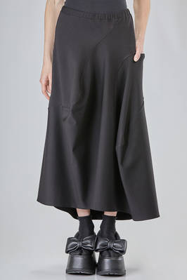 long and irregular skirt in tecnic rayon and nylon fabric  - 397