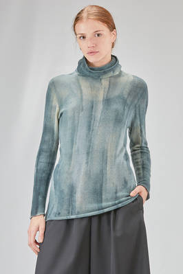 long turtleneck sweater in shaded cashmere gauze  - 360