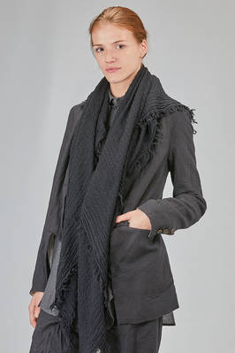 big squared scarf in virgin wool gauzed net  - 161