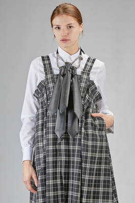 necklace with ties in polyurethane leather-like  - 381