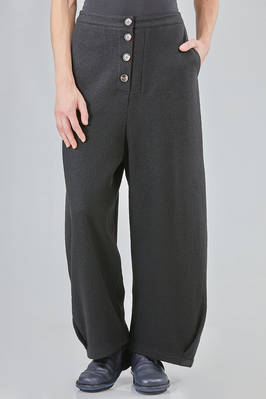 wide trousers in boiled wool and nylon cloth  - 388