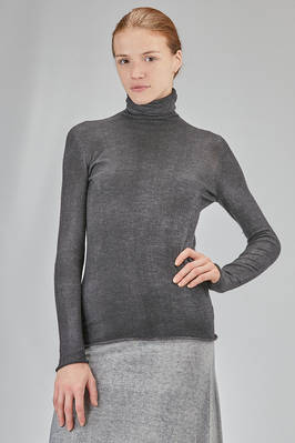 turtleneck t-shirt in cashmere, silk and polyester  - 405