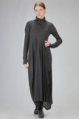 long and wide dress in light virgin wool and polyamide jersey  - 407