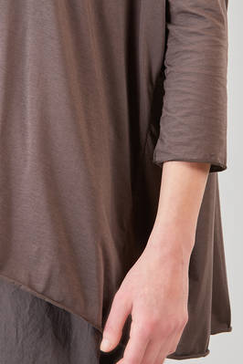 long and wide t-shirt in light and soft cotton and elastan jersey - ALBUM DI FAMIGLIA 