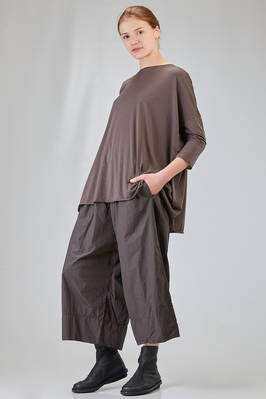 long and wide t-shirt in light and soft cotton and elastan jersey - ALBUM DI FAMIGLIA 