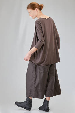 long and wide t-shirt in light and soft cotton and elastan jersey - ALBUM DI FAMIGLIA 