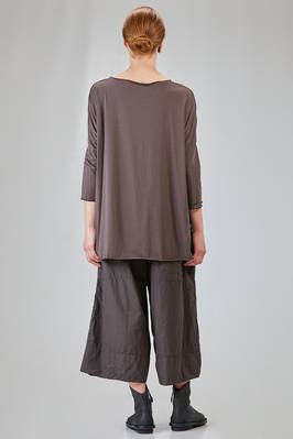 long and wide t-shirt in light and soft cotton and elastan jersey - ALBUM DI FAMIGLIA 
