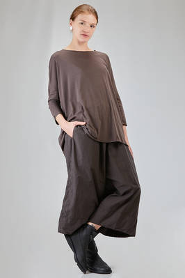 long and wide t-shirt in light and soft cotton and elastan jersey - ALBUM DI FAMIGLIA 