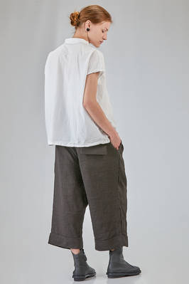 hip-lenght shirt, soft, in washed cotton 'pelle ovo' - ALBUM DI FAMIGLIA 