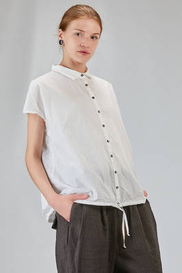 hip-lenght shirt, soft, in washed cotton 'pelle ovo' - ALBUM DI FAMIGLIA 