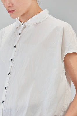 hip-lenght shirt, soft, in washed cotton 'pelle ovo' - ALBUM DI FAMIGLIA 