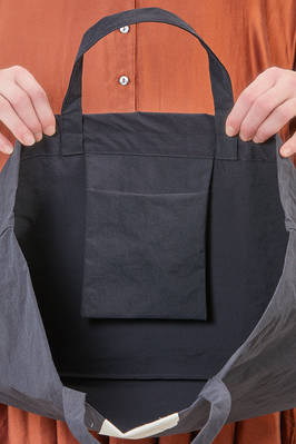 borsa shopper rettangolare in crêpe lavato e stropicciato di nylon giapponese - ALBUM DI FAMIGLIA 