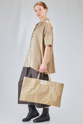 rectangular shopper bag in washed and crinkled Japanese nylon crêpe  - 370