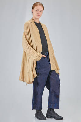 giacca/cardigan lunga e ampia in twill morbido di cachemire e seta lavati - ATELIER SUPPAN 