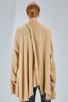 giacca/cardigan lunga e ampia in twill morbido di cachemire e seta lavati - ATELIER SUPPAN 