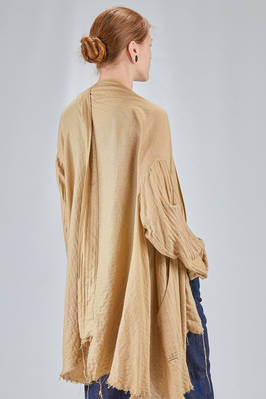 giacca/cardigan lunga e ampia in twill morbido di cachemire e seta lavati - ATELIER SUPPAN 