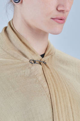 giacca/cardigan lunga e ampia in twill morbido di cachemire e seta lavati - ATELIER SUPPAN 