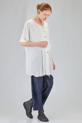 camicia lunga e ampia, in garza leggera e goffrata di viscosa e cotone - ATELIER SUPPAN 