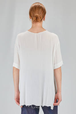 camicia lunga e ampia, in garza leggera e goffrata di viscosa e cotone - ATELIER SUPPAN 