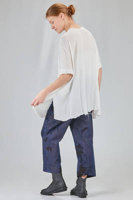 camicia lunga e ampia, in garza leggera e goffrata di viscosa e cotone - ATELIER SUPPAN 