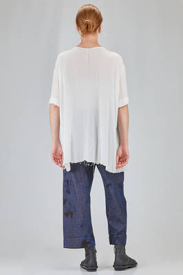 camicia lunga e ampia, in garza leggera e goffrata di viscosa e cotone - ATELIER SUPPAN 