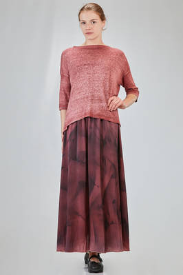 hip-lenght sweater, wide, in linen and cotton knit hand dyed - AVANT TOI 