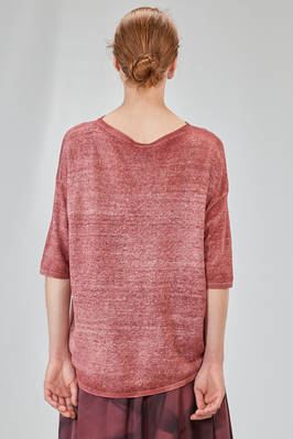 hip-lenght sweater, wide, in linen and cotton knit hand dyed - AVANT TOI 